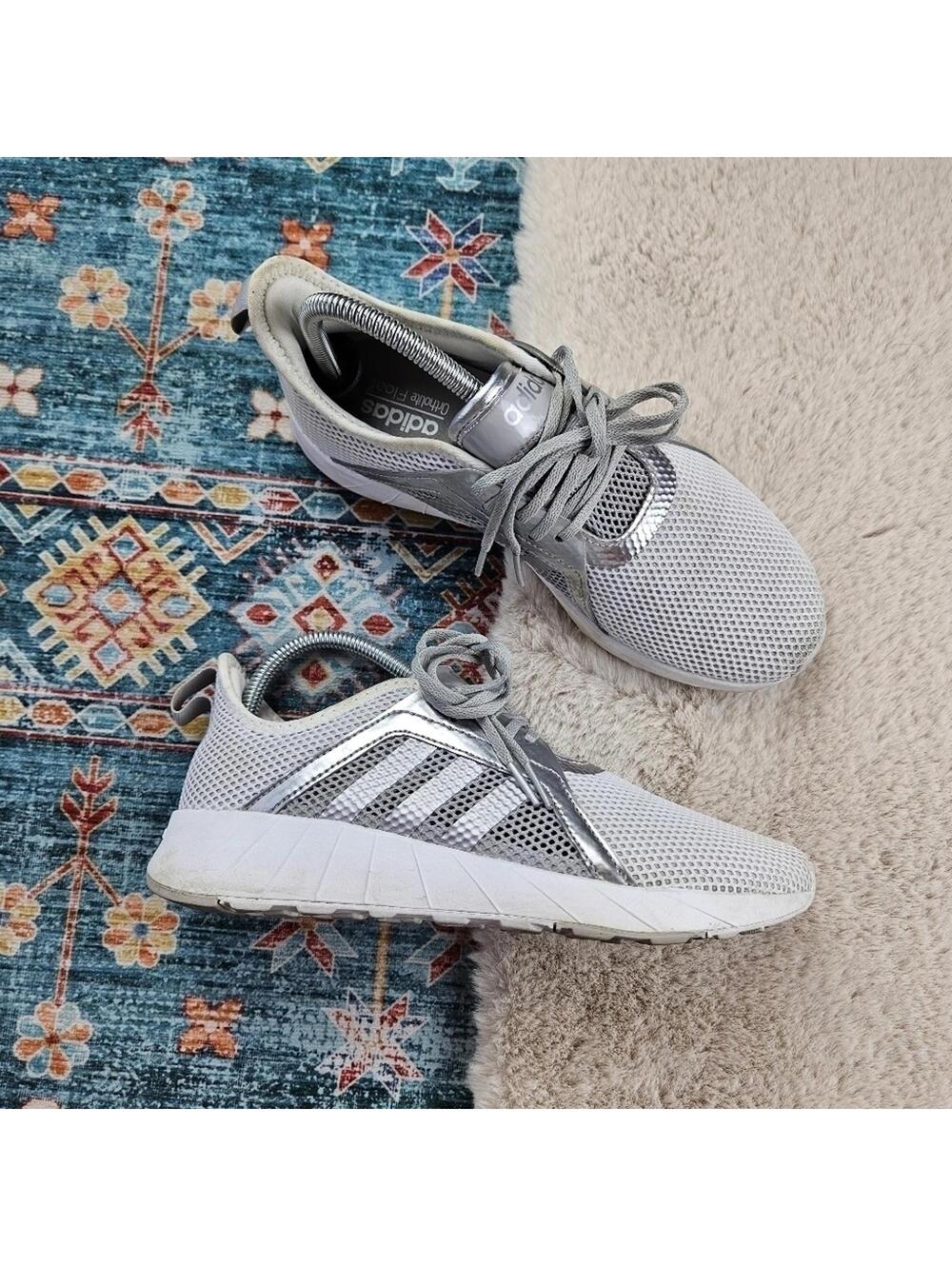 Adidas Shoes Khoe Run F36512 White Sliver Womens 7 Sneakers Trainers Running